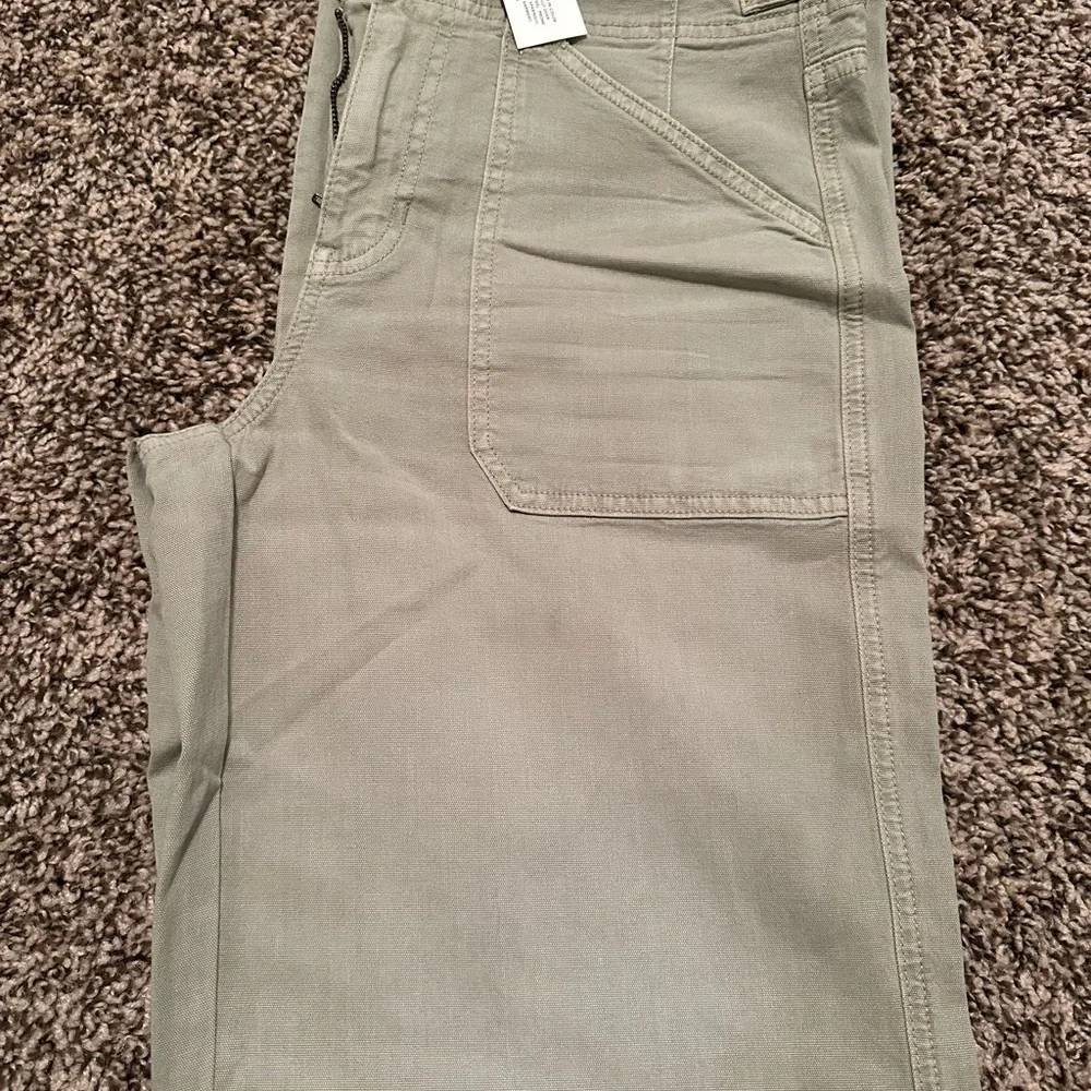 American Eagle Outfitters Women's Wide Leg Pants in Olive - Picture 1 of 5